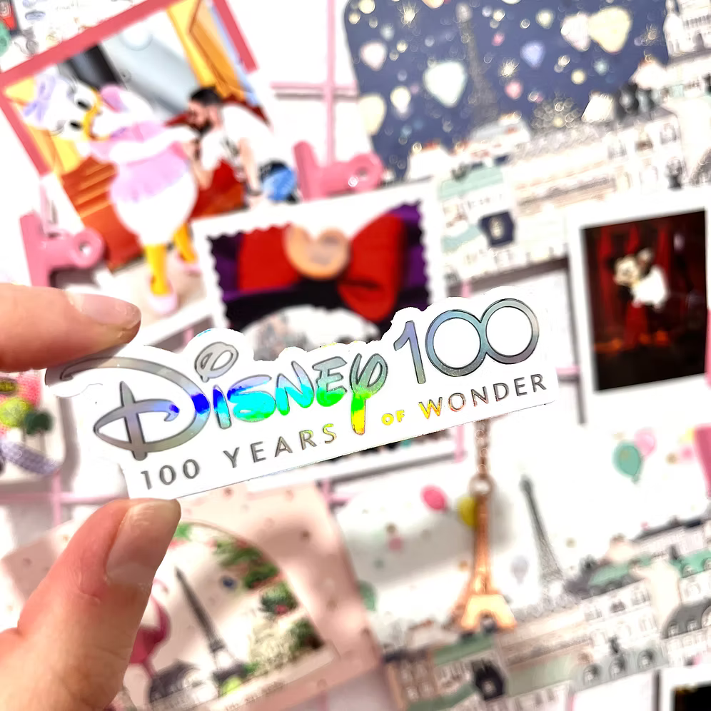 Pegatina holografica 100 Aniversario Disney