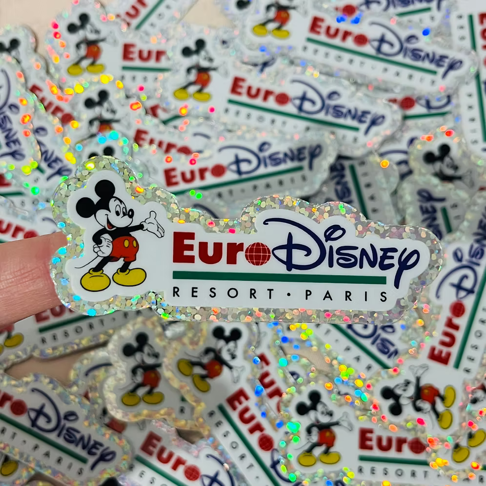 Pegatina glitter EuroDisney Mickey Mouse