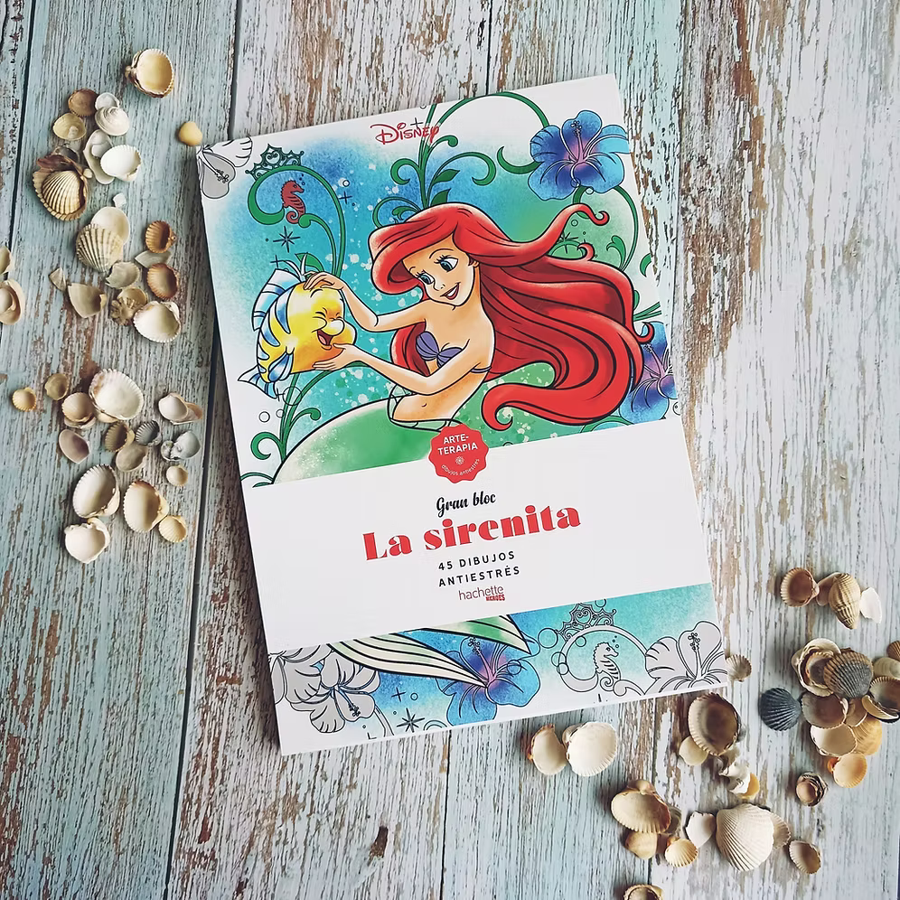 Libro para colorear La Sirenita Disney Arteterapia