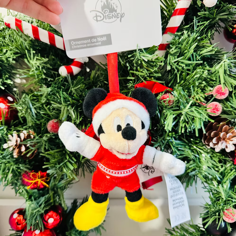 Peluche Adorno Mickey Mouse Navidad Disneyland Paris
