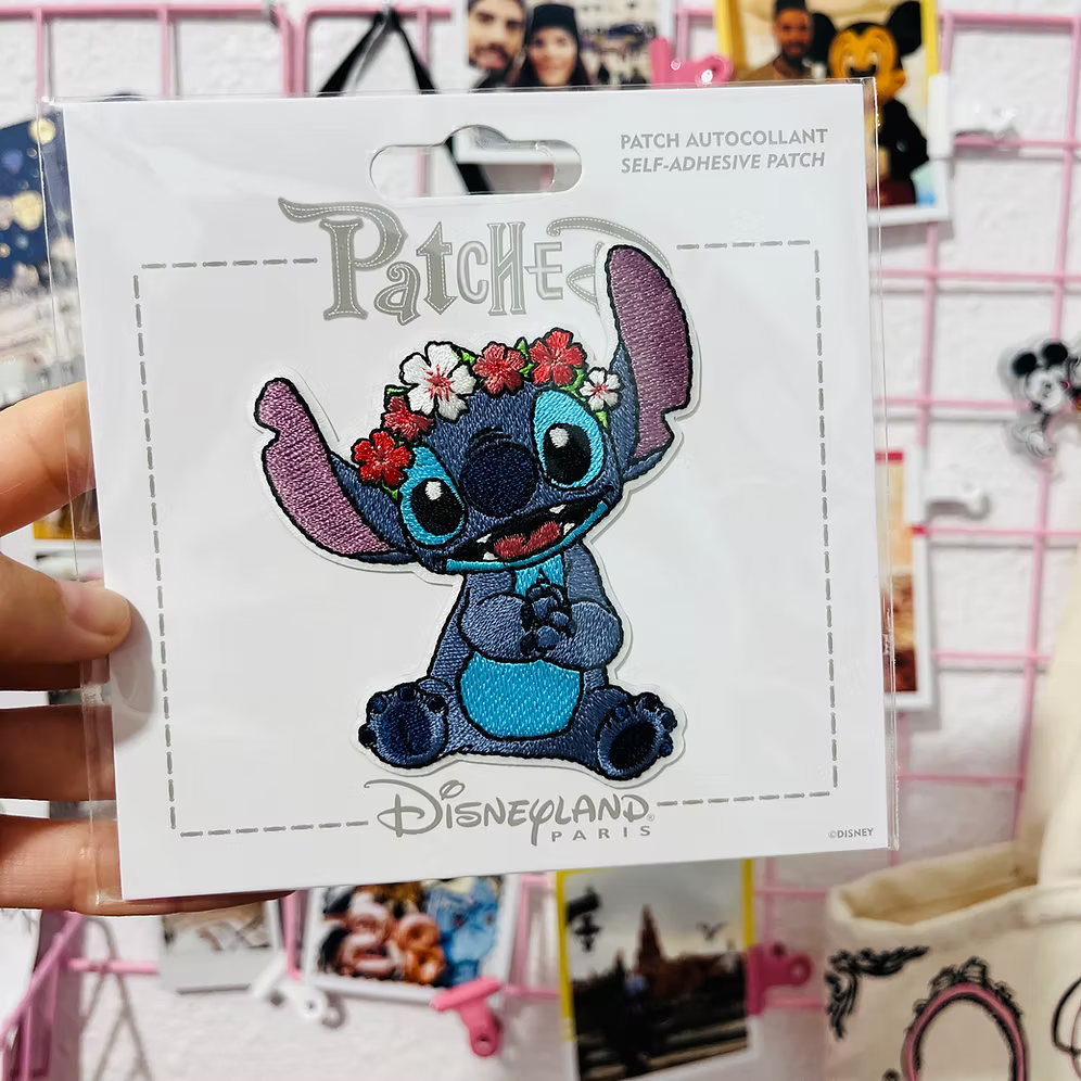 Parche Stitch diadema flores Disneyland Paris