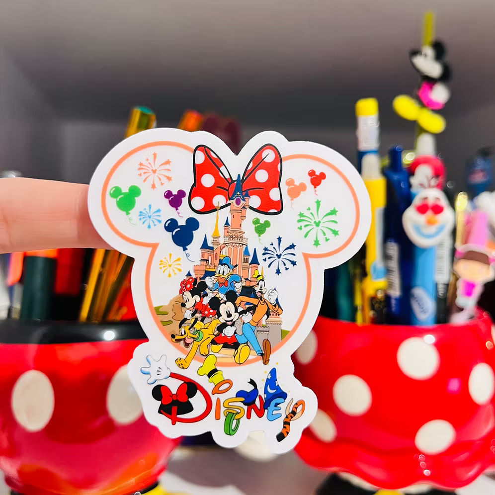 Pegatina transparente Mickey Mouse Minnie Park Day with Friends DLP
