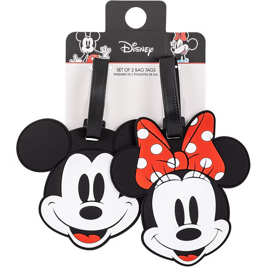 Set 2 Etiquetas Equipaje Mickey Minnie Mouse Disney