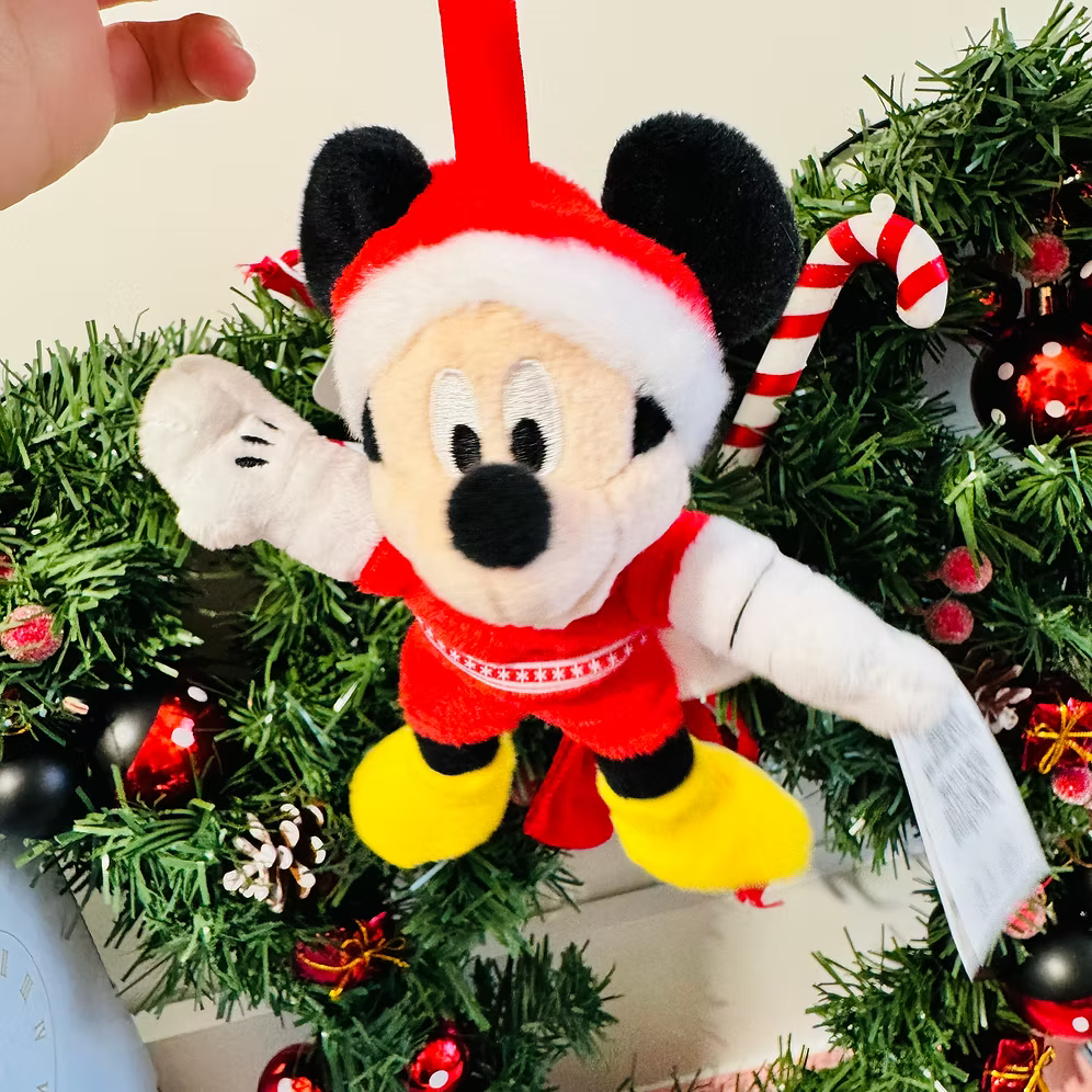 Peluche Adorno Mickey Mouse Navidad Disneyland Paris