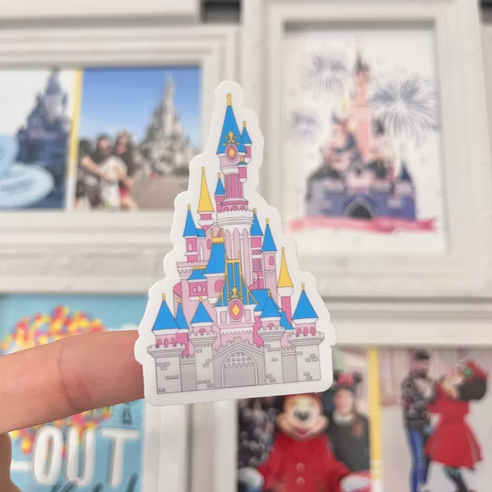 Pegatina Pastel Castillo Disneyland Paris