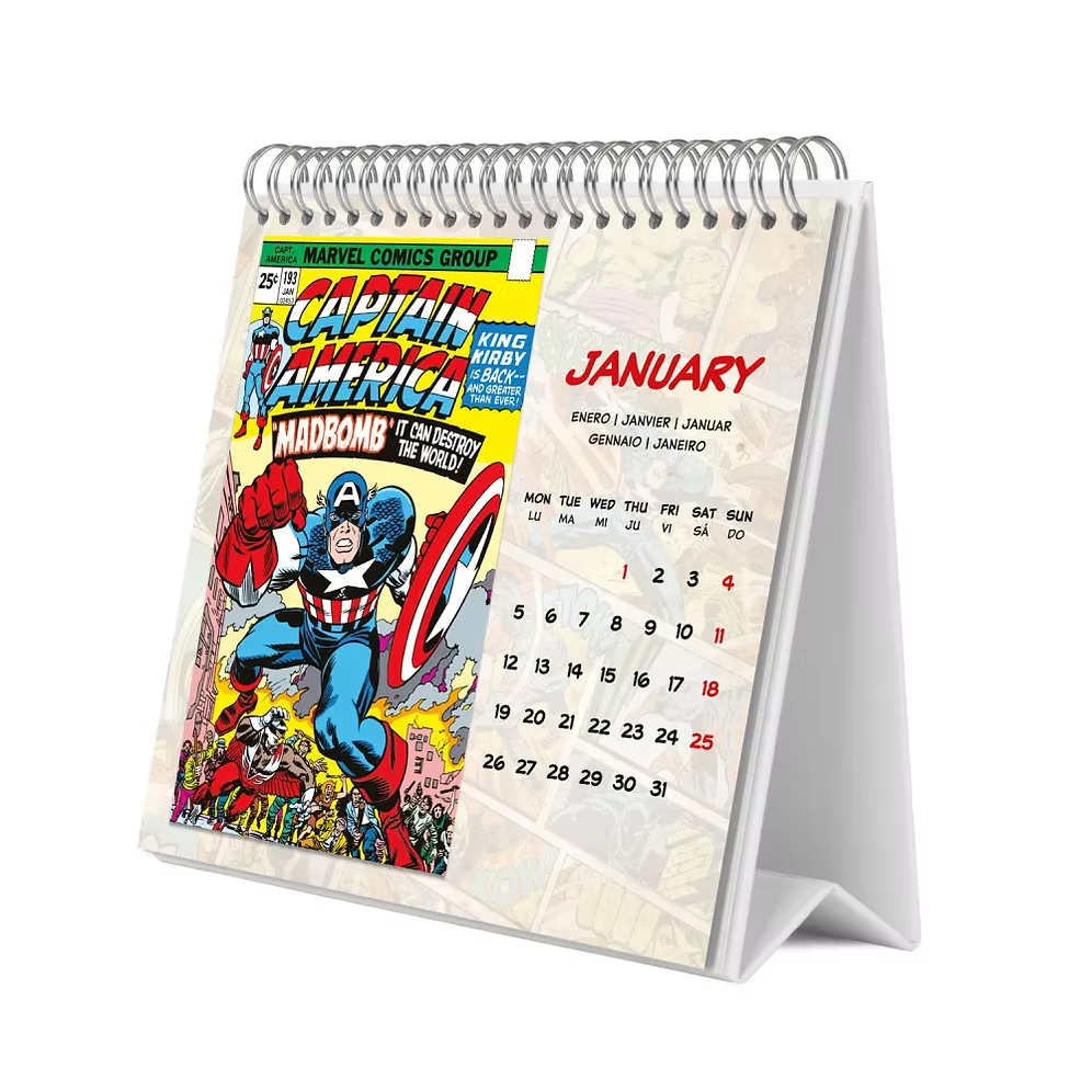 Calendario de escritorio Marvel 2026