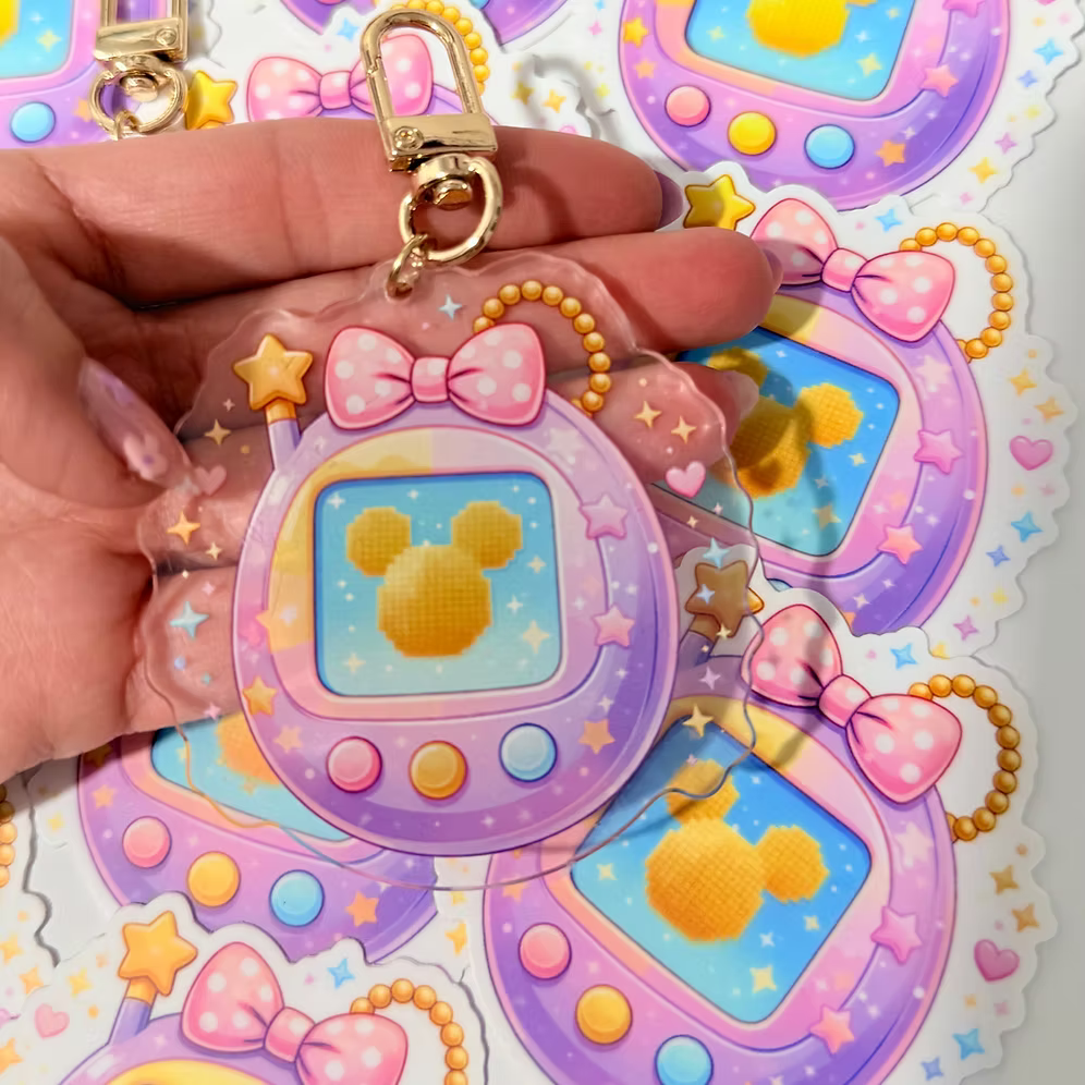 Llavero y pegatina Tamagotchi Lazo Mickey