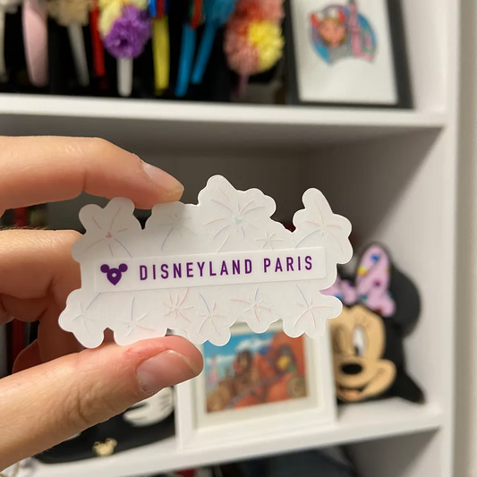 Pegatina transparente ubicación Disneyland Paris map