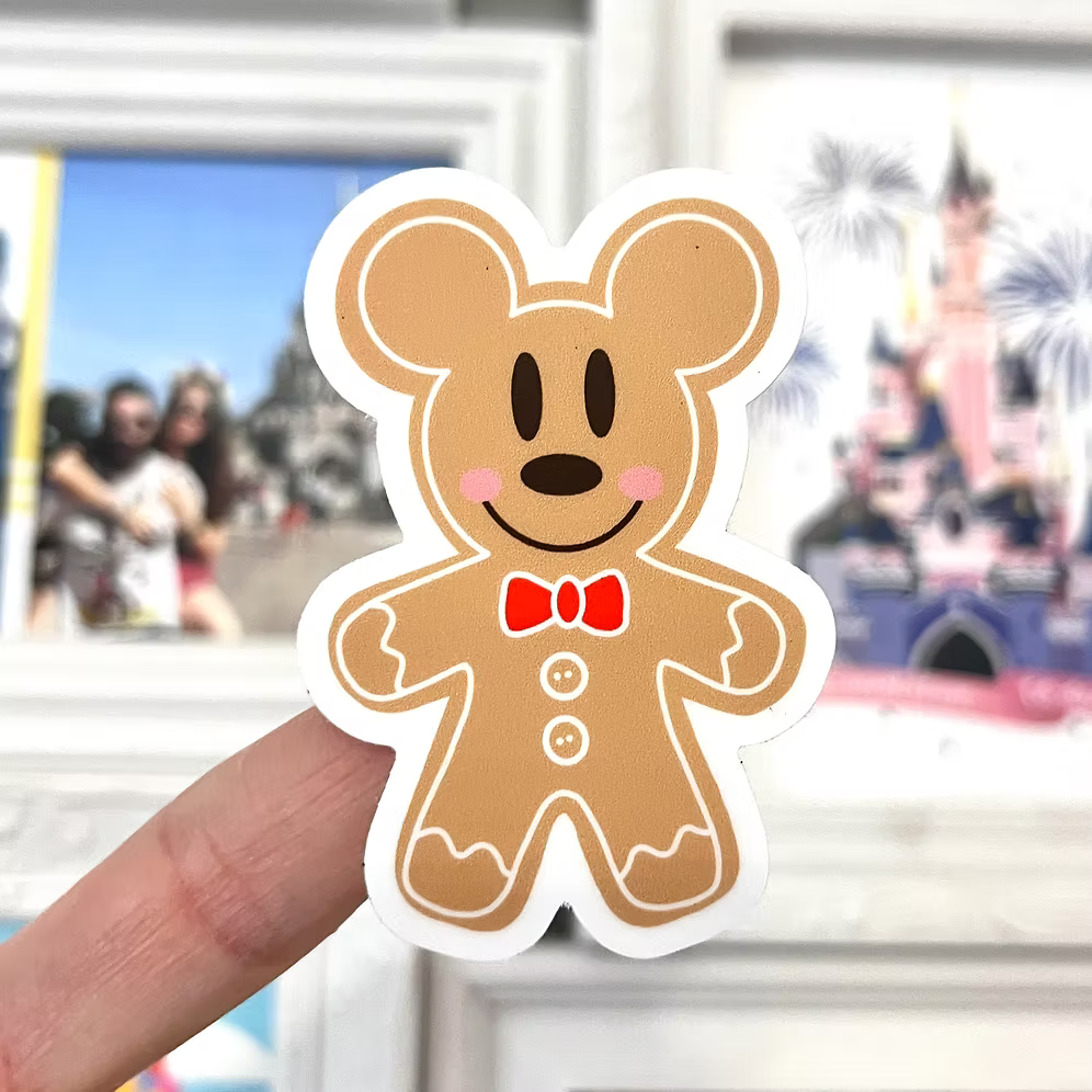 Pegatina Galleta de Jengibre Mickey Mouse Navidad