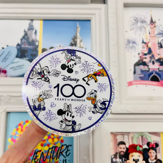 Pegatina Glitter 100 Aniversario Mickey Mouse y Amigos