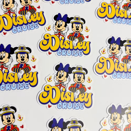 Pegatina Capitanes del Barco Mickey Minnie