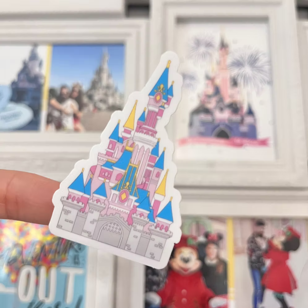 Pegatina Pastel Castillo Disneyland Paris