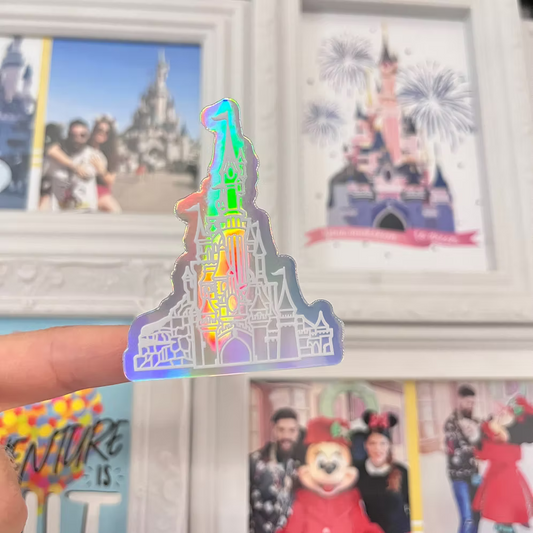 Pegatina Holografica Castillo Disneyland Paris