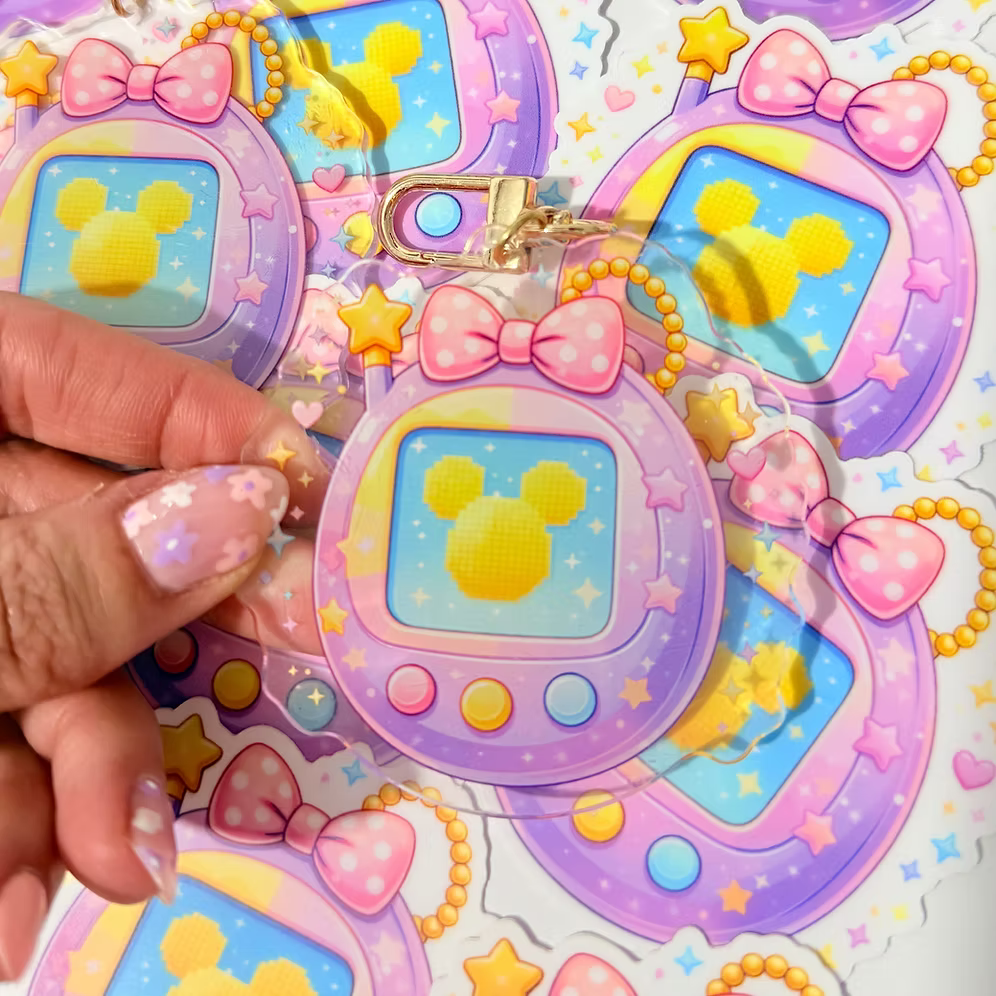 Llavero y pegatina Tamagotchi Lazo Mickey
