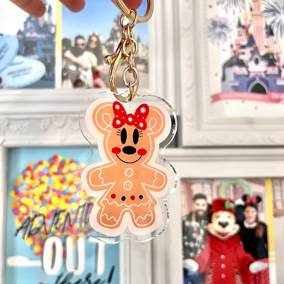 Llavero o adorno Galletas de Jengibre Mickey Minnie Mouse Navidad