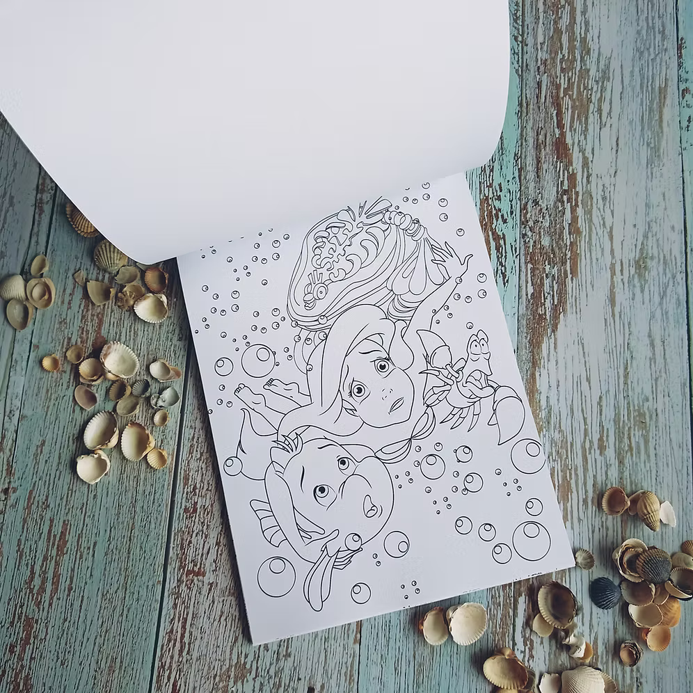 Libro para colorear La Sirenita Disney Arteterapia