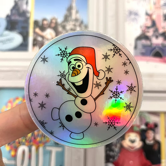 Pegatina holografica Olaf Frozen
