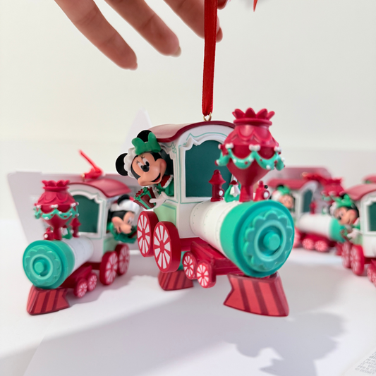 Adorno Navidad Tren Mickey Mouse Minnie Disneyland Paris
