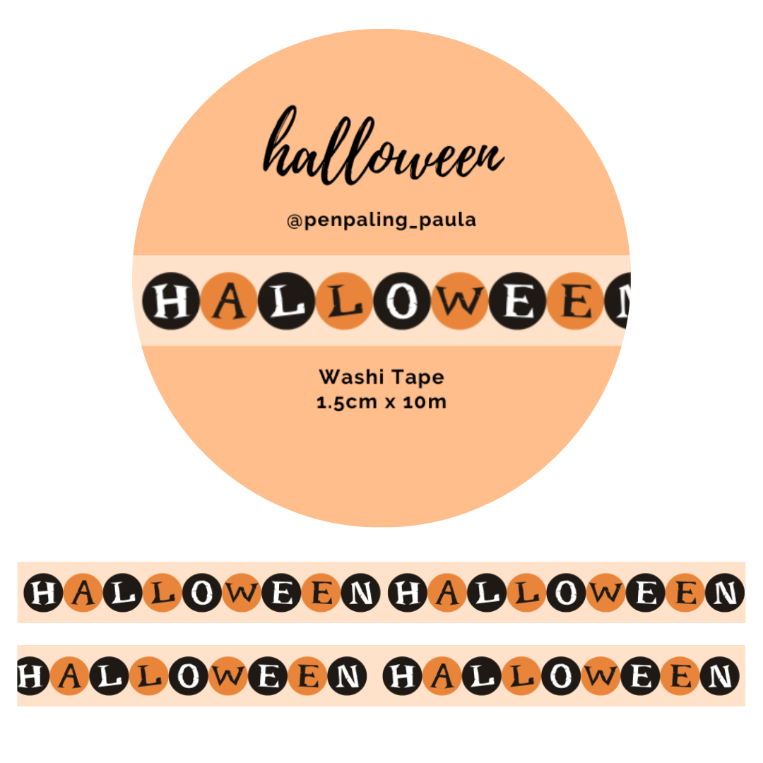 Washi tape Halloween Letras