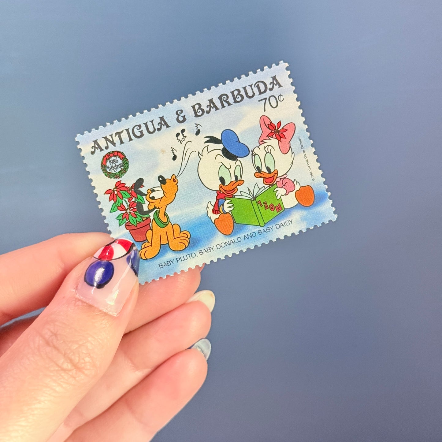 Set 4 sellos Navidad Mickey Mouse y amigos Antigua y Barbuda