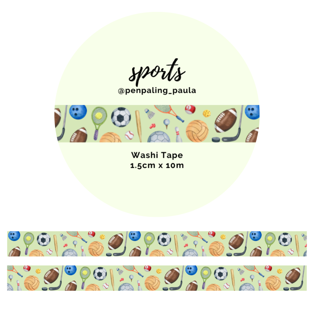 Washi tape Deportes balones