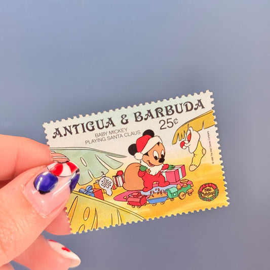 Set 4 sellos Navidad Mickey Mouse y amigos Antigua y Barbuda