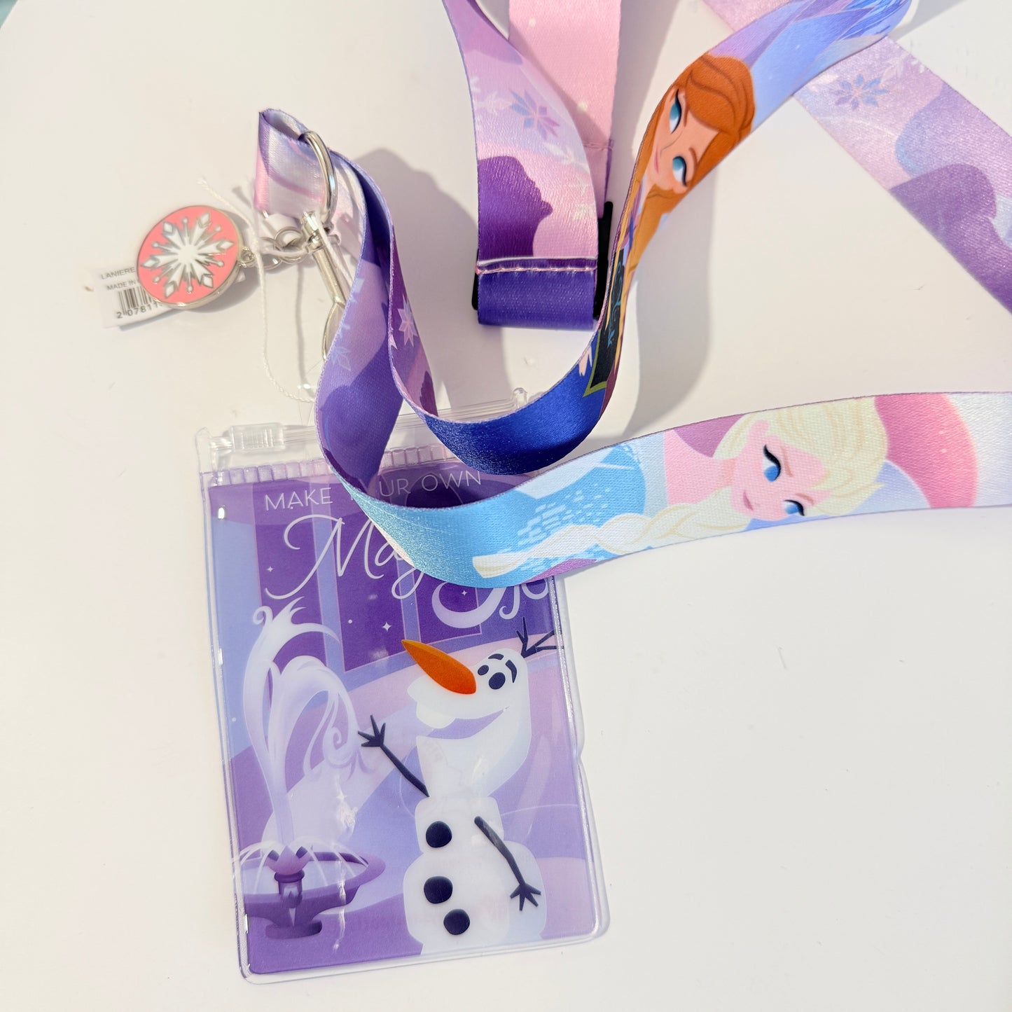 Lanyard Anna Elsa Olaf Frozen Disneyland Paris