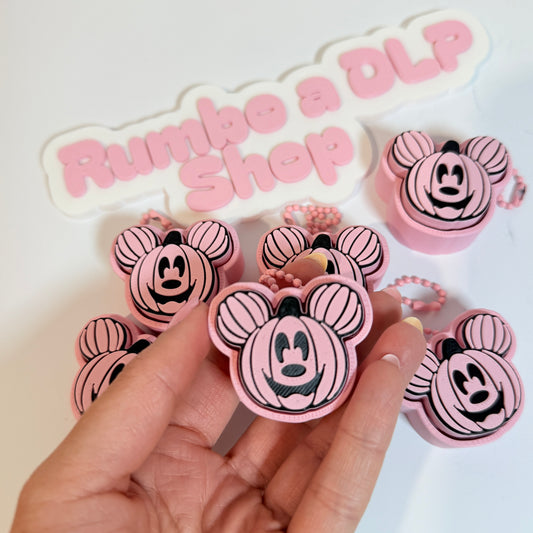 Llavero Clicker Mickey Mouse Pink Pumpkin