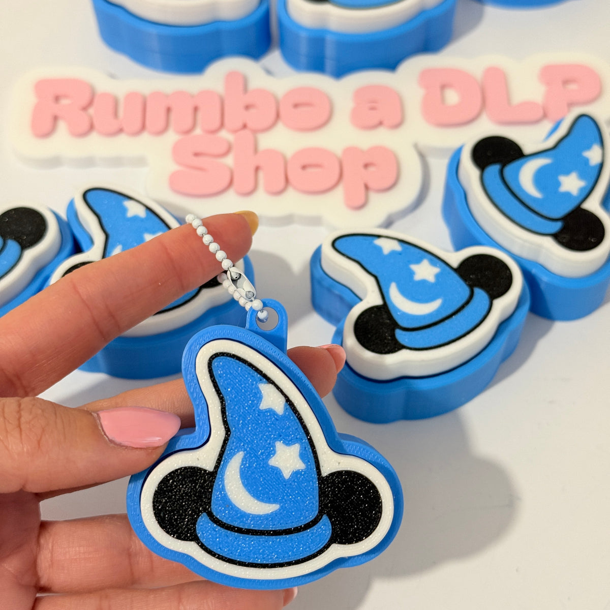 Llavero Clicker Sombrero Mago Fantasia Mickey Mouse 3D