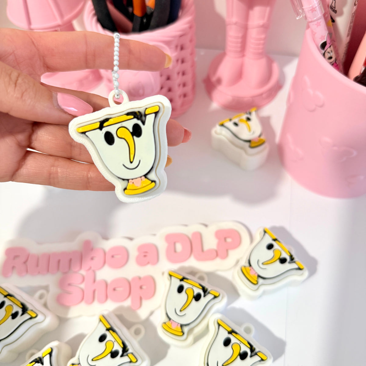 Llavero Clicker Chip La Bella y la Bestia 3D | Rumbo a DLP Shop