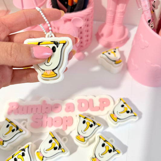 Llavero Clicker Chip La Bella y la Bestia 3D | Rumbo a DLP Shop