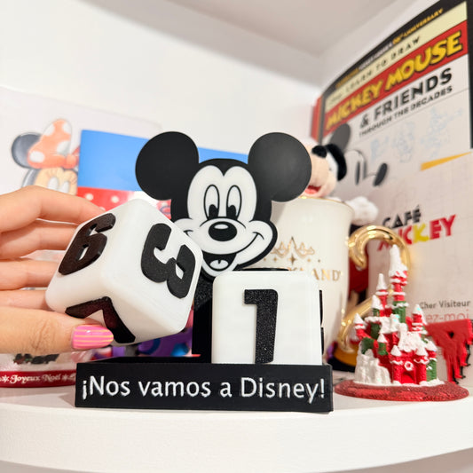 Cuenta atras viaje a Disney 3D Mickey Mouse