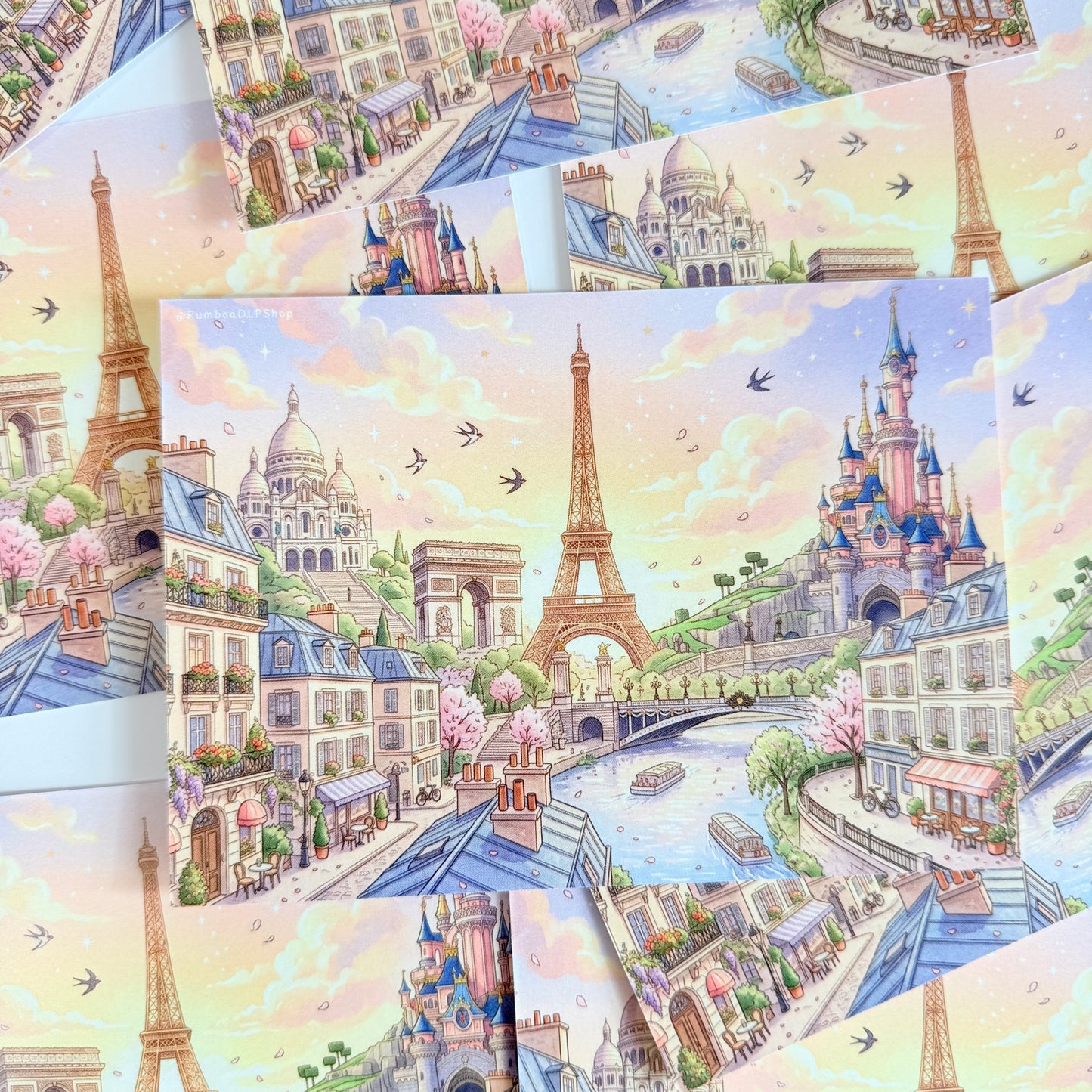 Postal Disneyland Paris Monumentos Ciudad