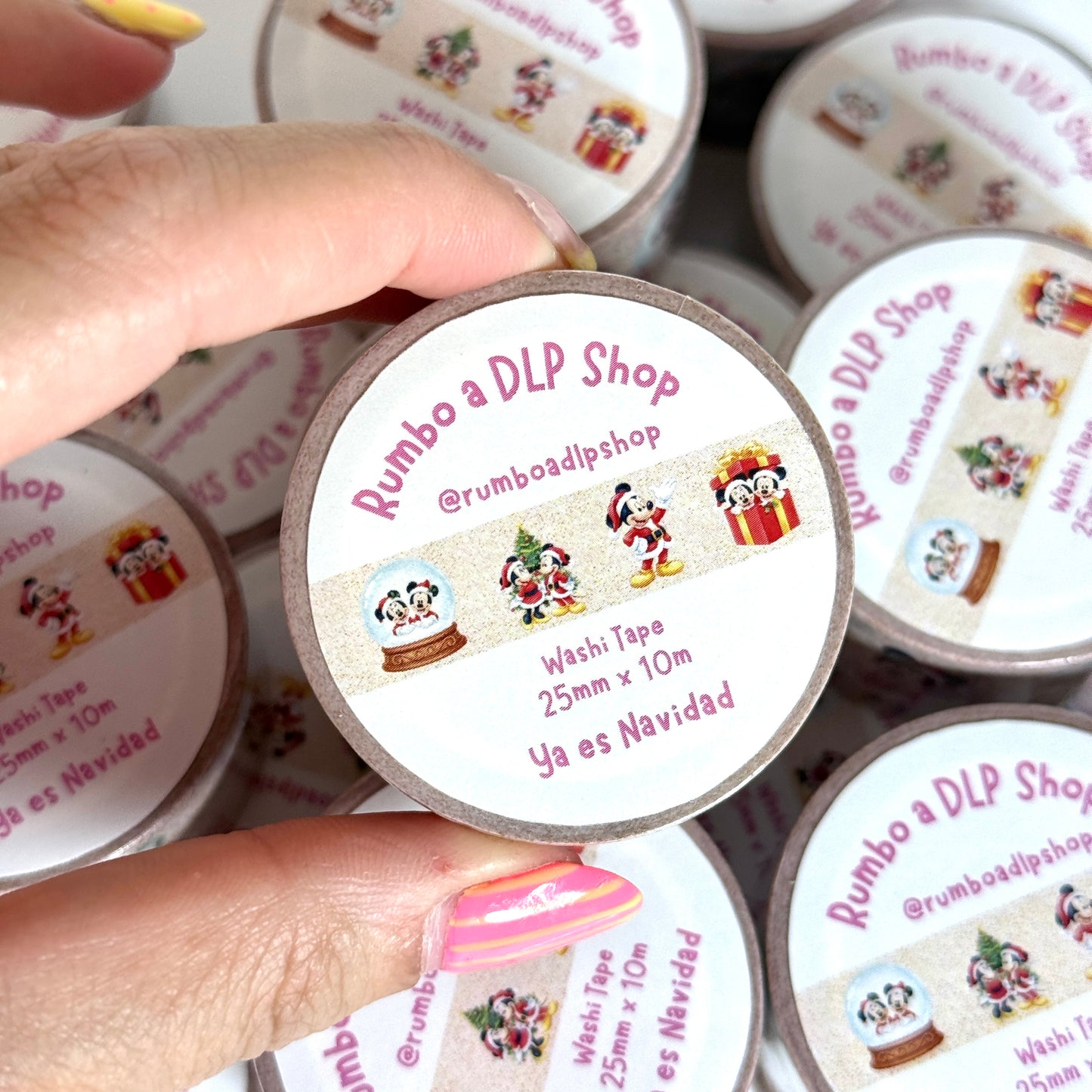 Washi Tape Ya es Navidad Mickey Minnie Mouse