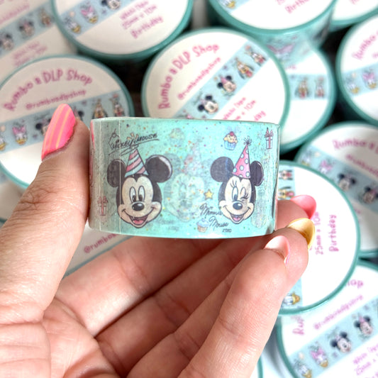 Washi Tape Birthday Personajes Disney Mickey Minnie Mouse y amigos