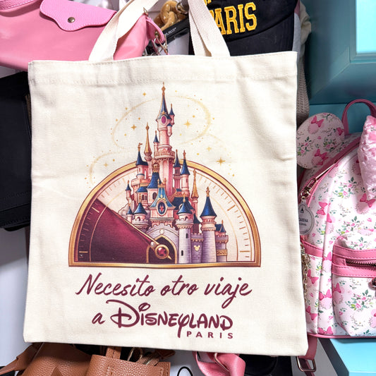 Bolsa Tote Bag Necesito otro viaje a Disneyland Paris