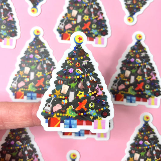 Pegatina arbol de Navidad personajes de Pixar