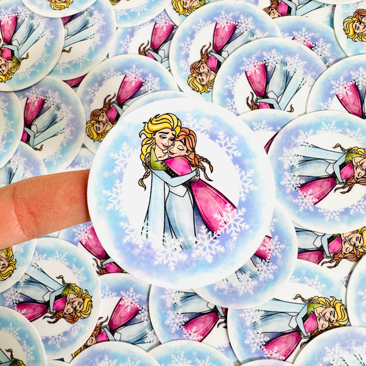 Pegatina Abrazo Elsa Anna Frozen