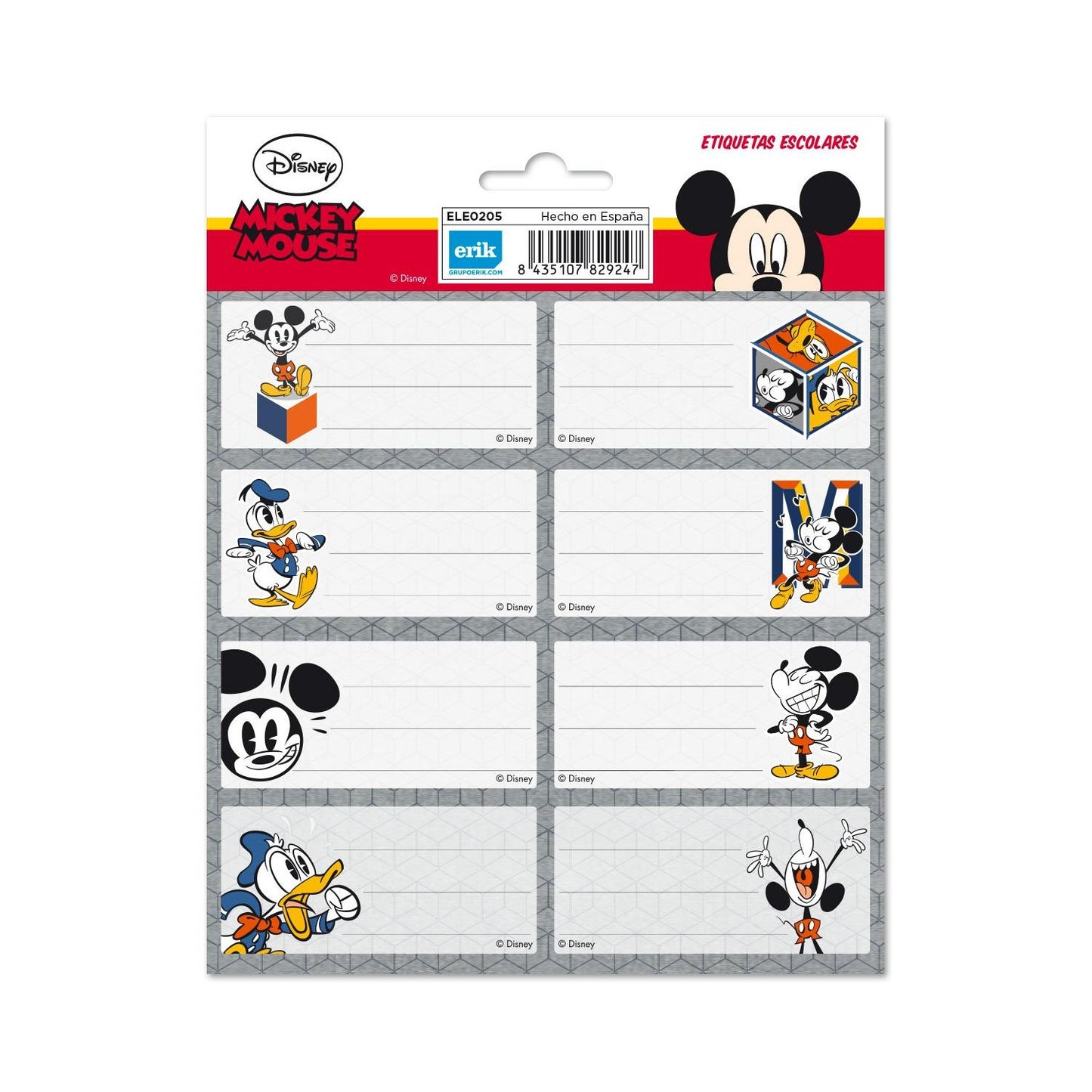 Etiquetas Escolares Disney Mickey Mouse