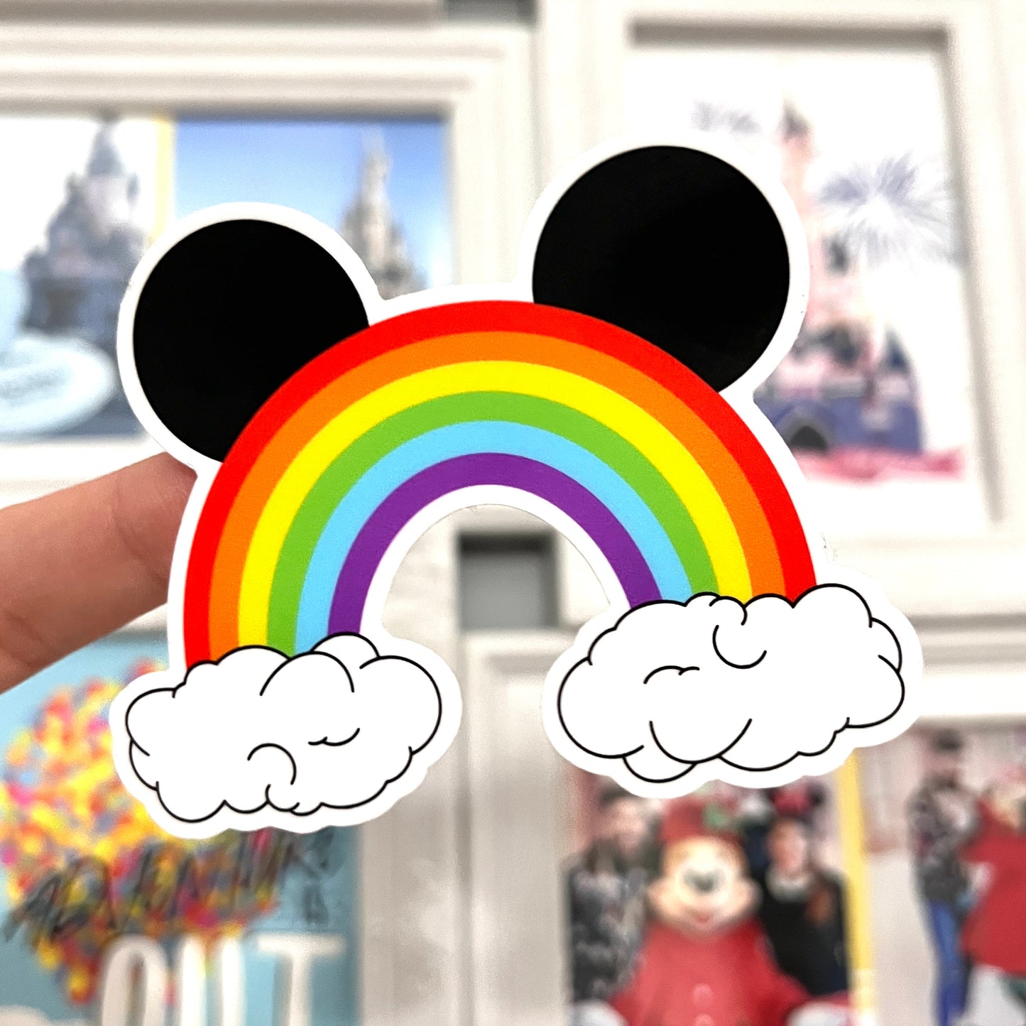 Pegatina Rainbow orejas Mickey Mouse
