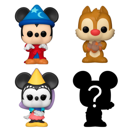 Blister 4 figuras Funko Bitty POP Disney Sorcerer Mickey