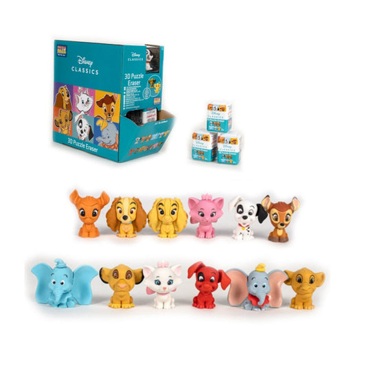Figura sorpresa 3D borrador Animales Classics Disney