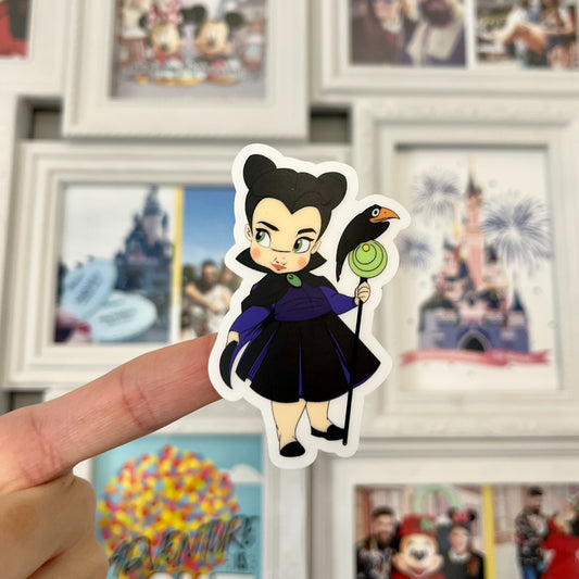 Pegatina transparente Malefica La Bella Durmiente Animator