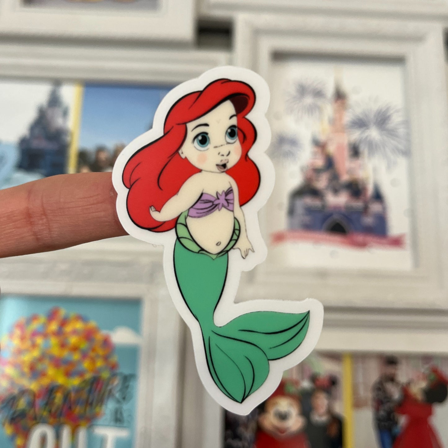 Pegatina transparente Ariel La Sirenita Animator