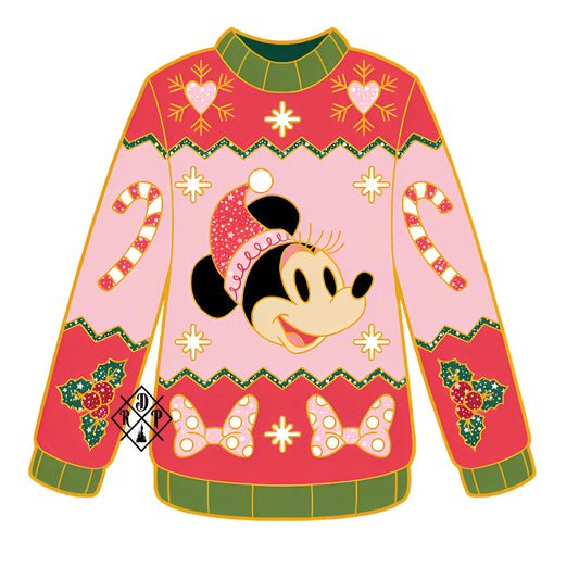 Pegatina Jersey Minnie Mouse Navidad