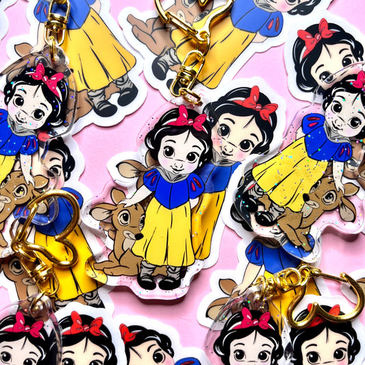 Llavero glitter Snow White Blancanieves y los 7 enanitos Animator