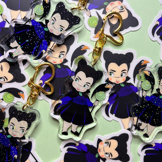 Llavero glitter Malefica La Bella Durmiente Animator