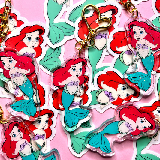 Llavero glitter Ariel La Sirenita Animator