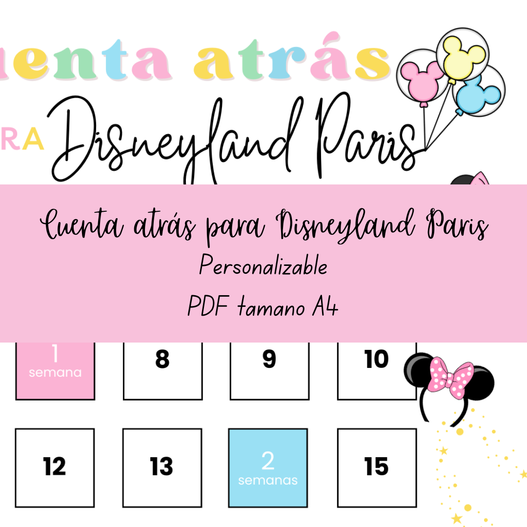 Cuenta atras viaje a Disneyland Paris
