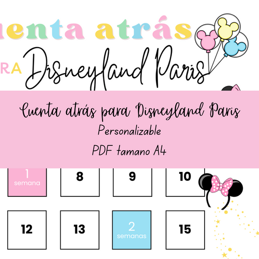 Cuenta atras viaje a Disneyland Paris